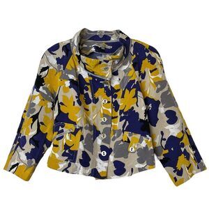 People Like Frank Asymmetrical Jacket Size 10 Colorful Funky Modern Avant Garde